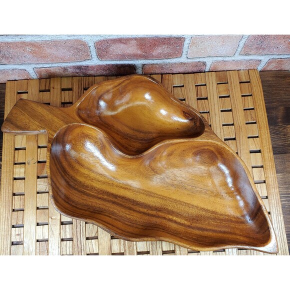 Large Wood Vintage Divided Tray - Picture 3 of 8